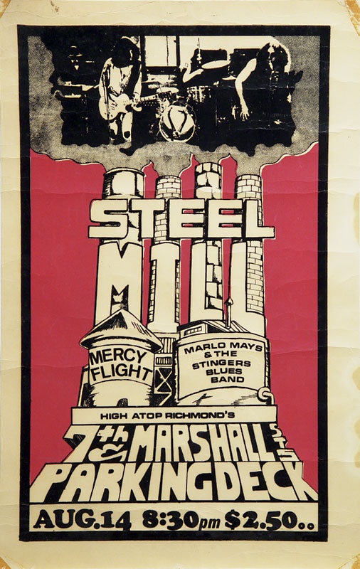 - 1970 Bruce Springsteen Richmond Steel Mill Poster (14x22")