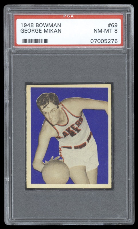 Basketball Cards - 1948 Bowman George Mikan PSA 8