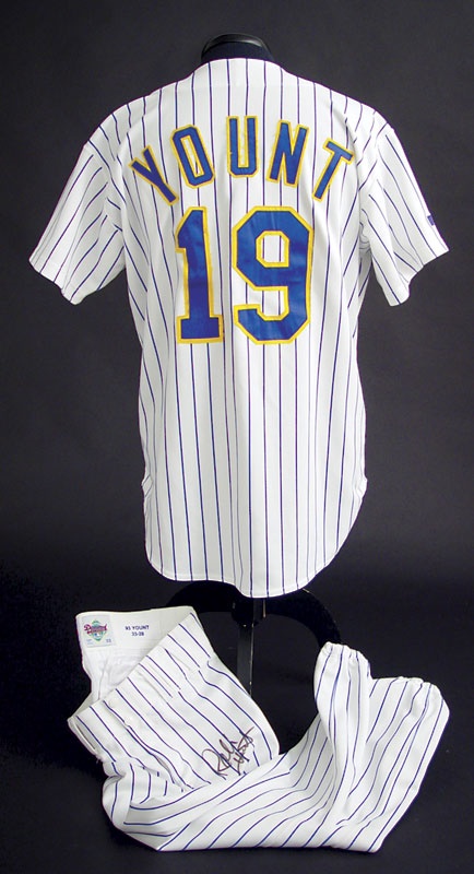 - 1993 Robin Yount Autographed Game Worn Jersey & Pants