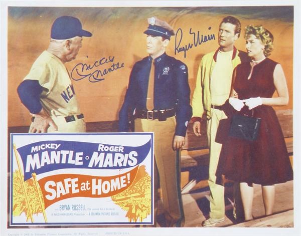 Mantle and Maris - Mickey Mantle & Roger Maris Signed Lobby Card