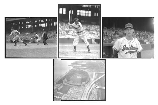- 1940s-50s Herman Seid Original 4x5” Baseball Negatives (49)