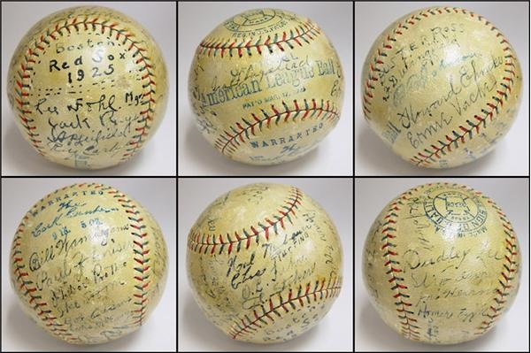 - 1925 Boston Red Sox Team Signed Baseball