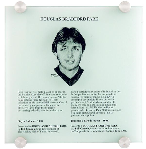- Brad Park's Hall of Fame Plaque (12x12")