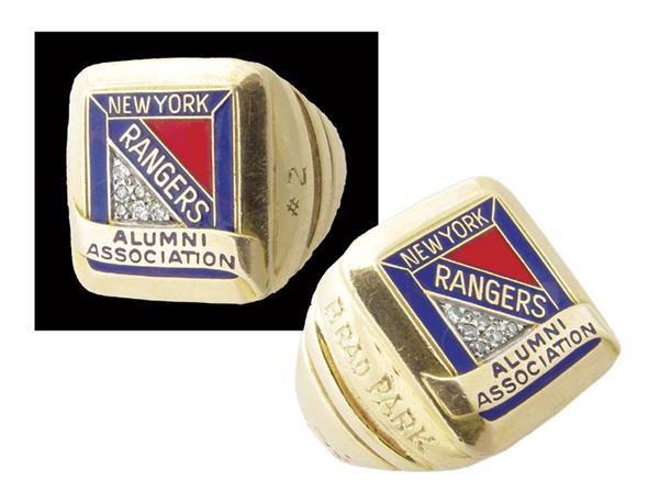 - Brad Park’s New York Rangers Alumni Ring