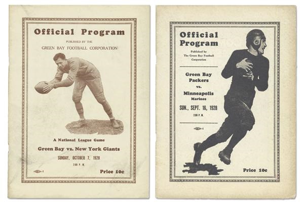 - 1928 Green Bay Packers Programs (2)
