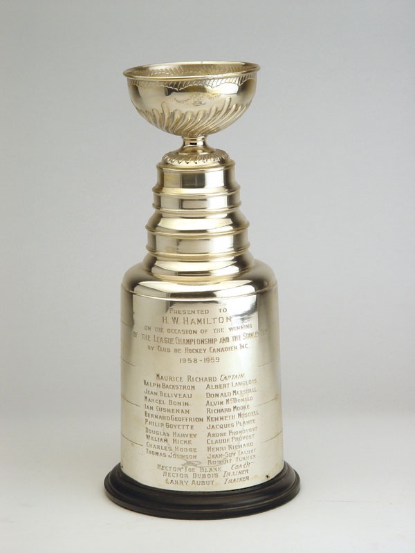 - 1958-59 Montreal Canadiens Presentational Stanley Cup Trophy (13" tall)