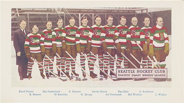 - 1929 Seattle Hockey Team<b> </b>Greetings Photo Card (7x4")