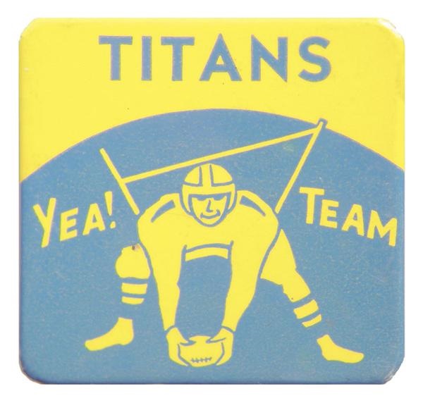 - 1960's Titans Celluloid Pin(2.5x2.5")