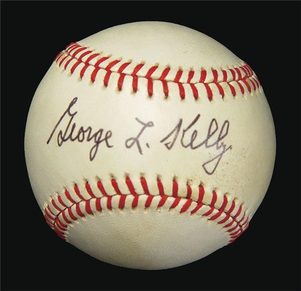 Brian Strum Collection - George Kelly Single Signed Baseball