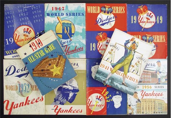 - Run of 1941-56 World Series Programs (13) & 1949 All Star Game Program