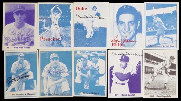 - Brooklyn Dodgers 1974, '75, & '78 TCMA Autographed Cards (89)