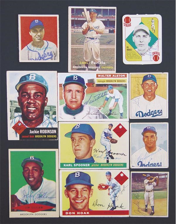 - 1940's & 50's Brooklyn Dodgers Signed Baseball Cards (235)