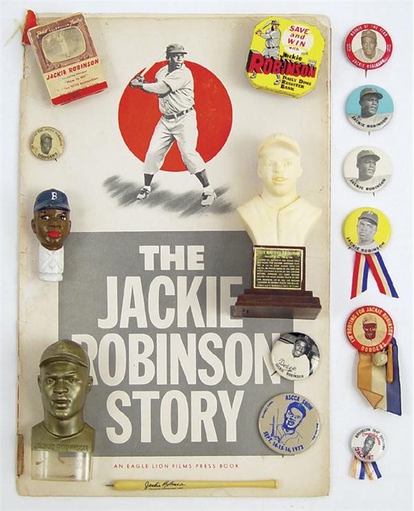 - Jackie Robinson Ephemera Collection w/ Press Book (16)