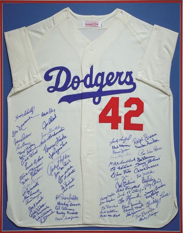 - Jackie Robinson Jersey Signed by the Brooklyn Dodgers