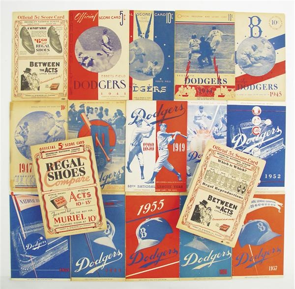 - Brooklyn Dodger 1929-57 Program Run with 1955 Opening Day (34)