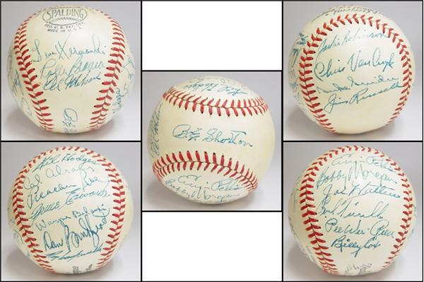 - 1950 Brooklyn Dodger Team Signed Baseball