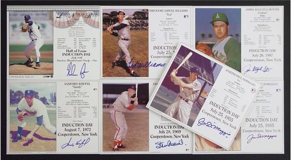 - Baseball Hall Of Fame Signed Induction Cards (100+)