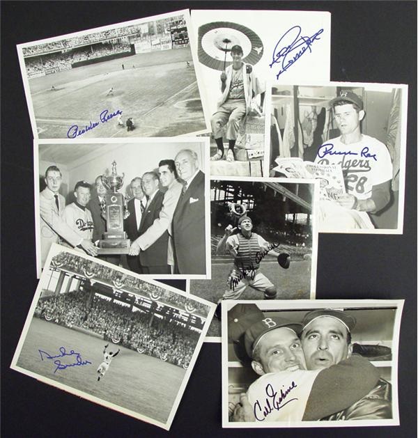 - Signed Brooklyn Dodgers Wire Photo Collection (78)