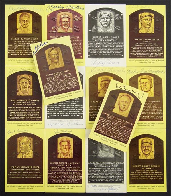 - Signed Hall Of Fame Plaque Collection (130)