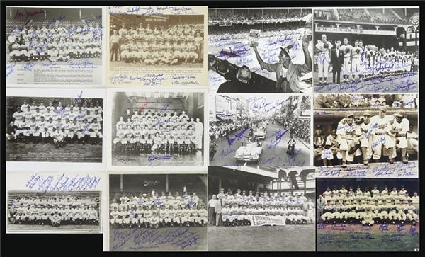 - 1940's-50's Brooklyn Dodgers Team Signed Photograph Collection (12)