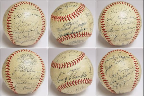 - 1938 New York Yankees Team Signed Baseball