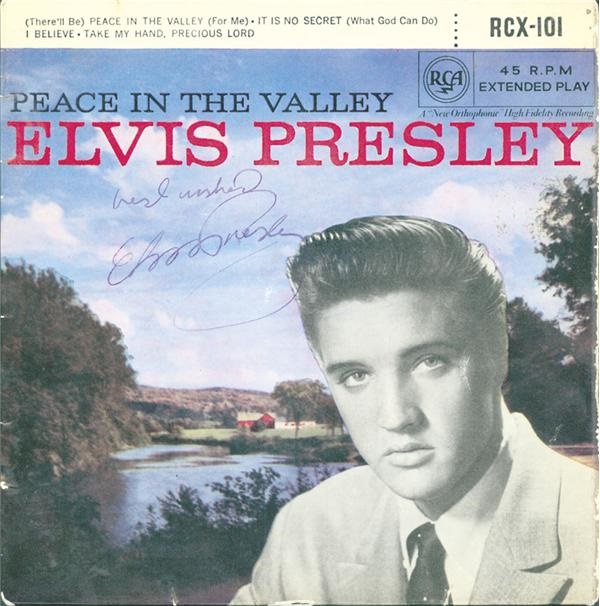 - Elvis Presley Signed British EP Record Jacket
