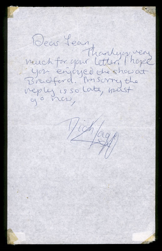 Rolling Stones - Mick Jagger Handwritten Letter (5x8")