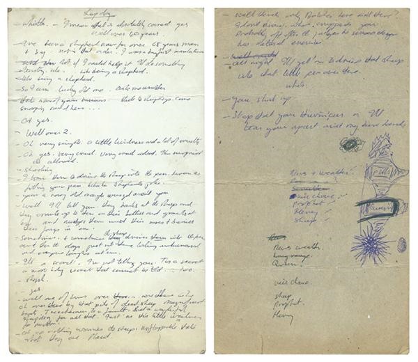 Graham Chapman - "At Last The 1948 Show" Handwritten Comedy Sketch by Graham Chapman