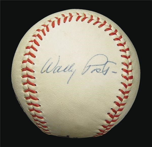 - Wally Post Single Signed Baseball