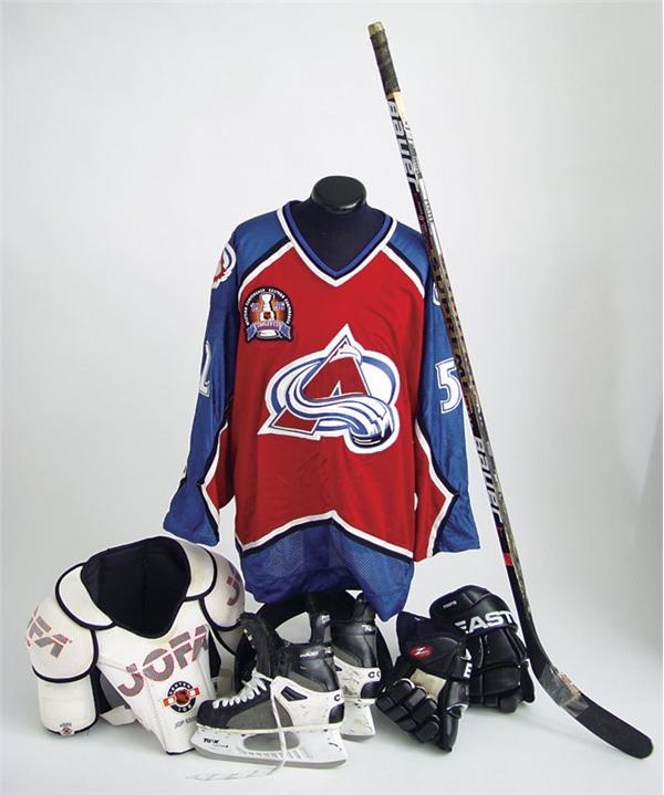 - Adam Foote Game Used Equipment Collection (5)