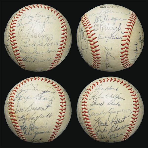 1955 Brooklyn Dodgers Team Signed Baseball