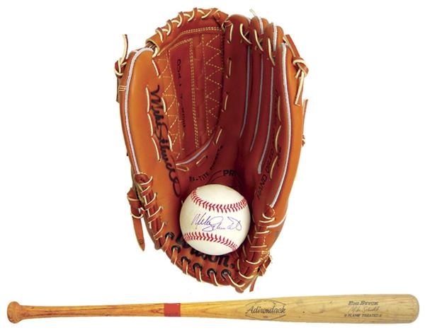 - 1971-79 Mike Schmidt Game Used Bat, Autographed Glove & Baseball