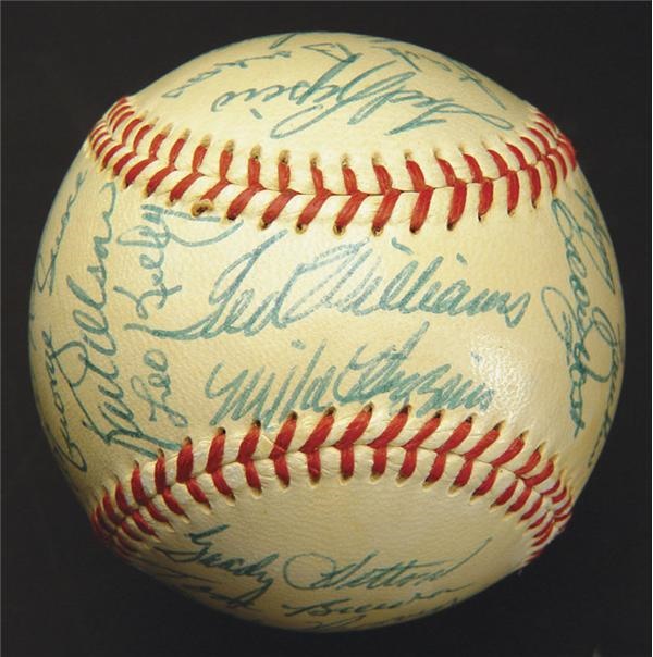 - 1955 Red Sox Team Signed Baseball
