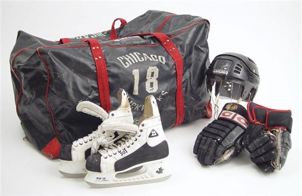 - Dennis Savard Game Used Equipment Collection (4 pieces)
