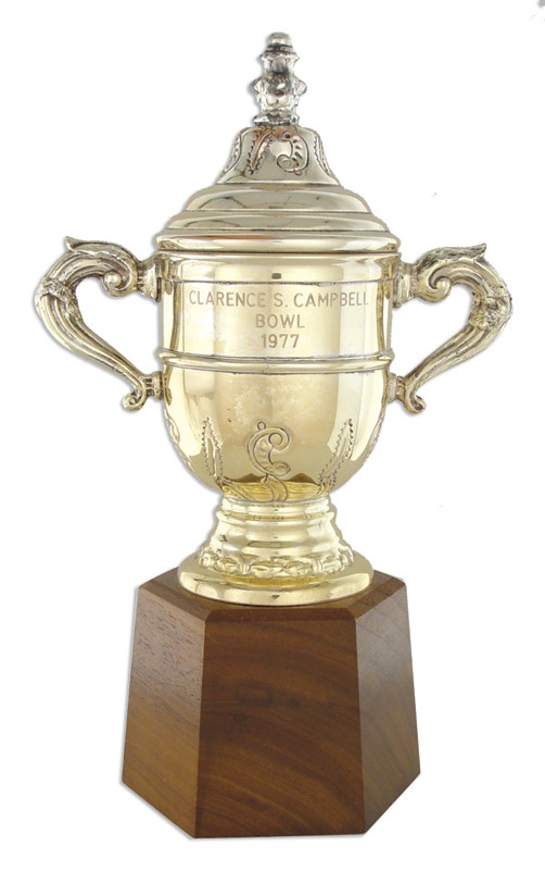 - Bob "Hound Dog" Kelly's 1977 Clarence Campbell Bowl Trophy