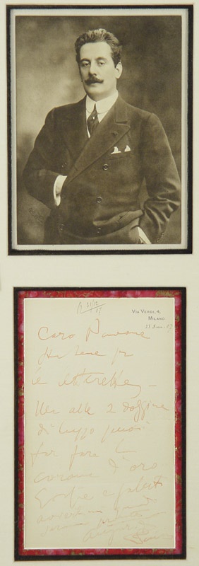- Giacomo Puccini Autograph Letter Signed