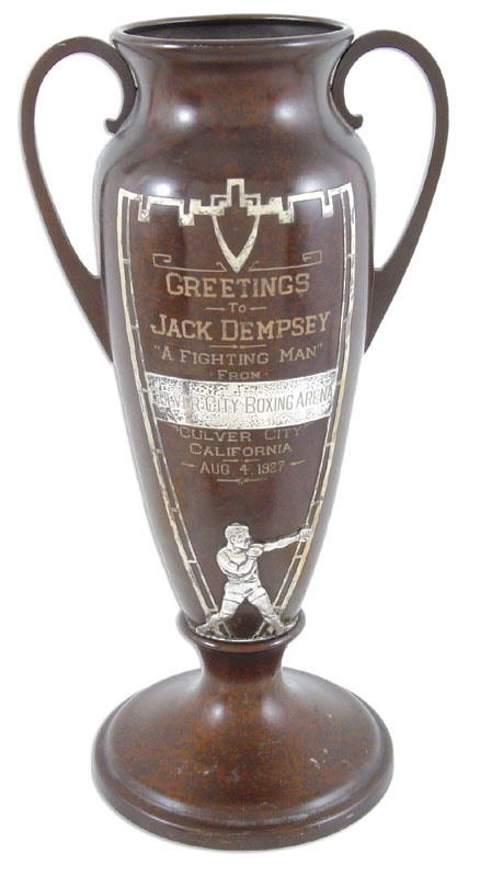 - Jack Dempsey's 1927 Culver City Trophy (21" tall)