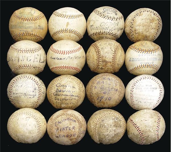 - 1911 Lelands Giants & 1900s Major League & PCL Game Balls (17)