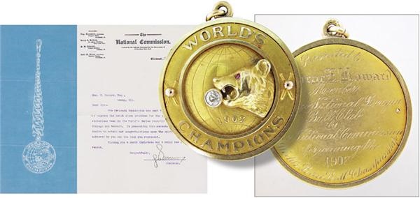 - 1907 Chicago Cubs World Series Medallion Presented to George Howard