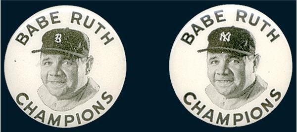 - Rare 1934-35 Babe Ruth Quaker Oats Pins (2)