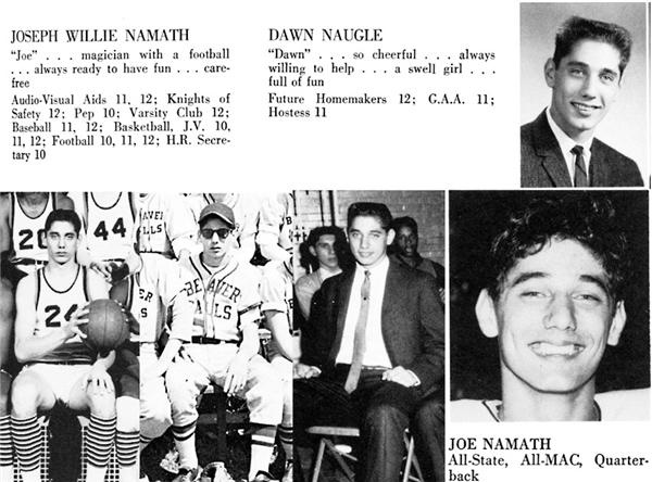 - Joe Namath High School Yearbook
