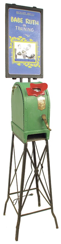 - 1920s Babe Ruth Coin Operated Mutoscope Machine