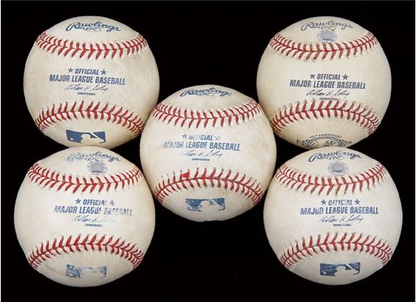 - Game Used First Win Baseballs (5)