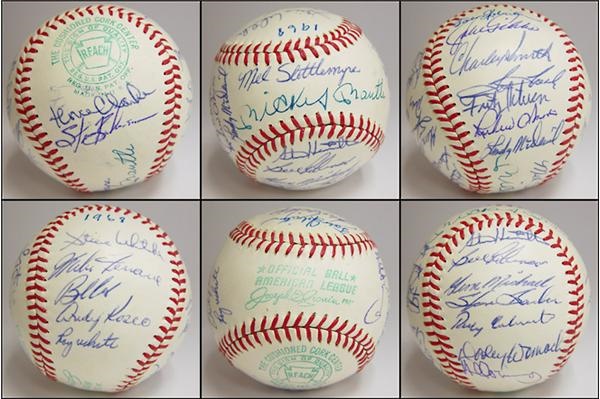 - 1968 New York Yankees Team Signed Baseball