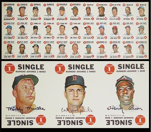 - 1968 Topps Baseball Game Insert Set on an Uncut Sheet