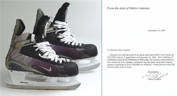 - Mario Lemieux 2002-03 Game Used Skates