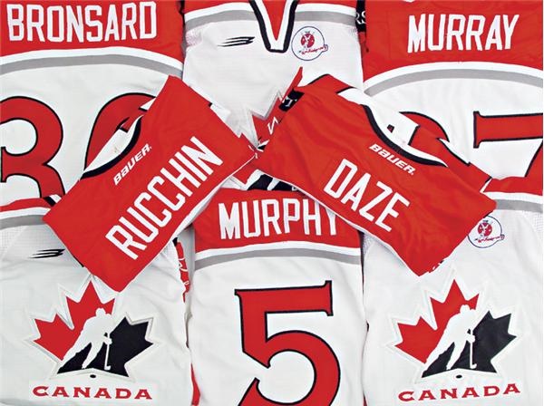 - 1997-98 Team Canada Men's World Championship Game Worn Jerseys (9)
