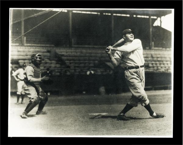 - Babe Ruth 11x14” Batting Practice Vintage Photograph