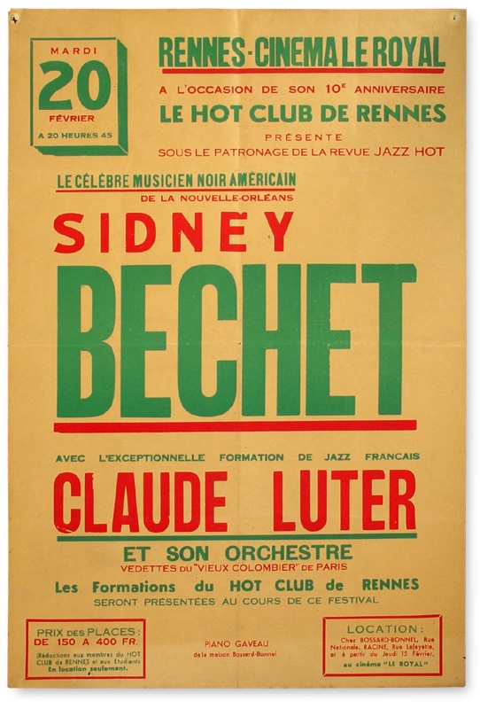 - Sidney Bechet Jazz Poster