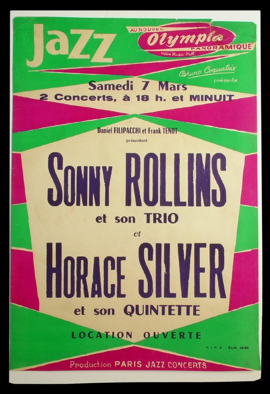 Jazz - Sonny Rollins Paris Concert Poster
